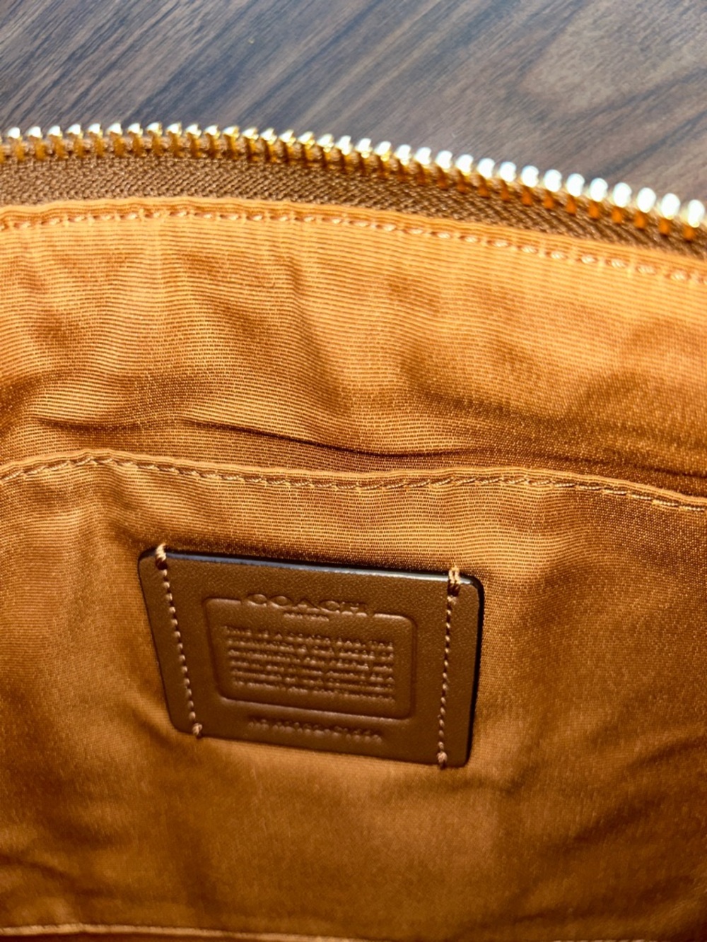 Coach Brown Signature Crossbody with Cream Trim- NWT - Picture 5 of 9